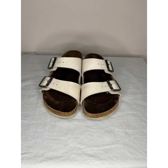 Birkenstock Shoes - BIRKENSTOCK Arizona Womens 36 White Cork Slip On